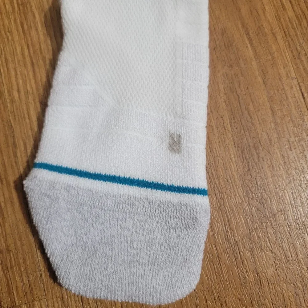 Stance Space Jam Sport Crew Socks Performance White Blue Basketball Running Gym